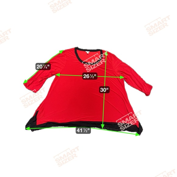 Stylish Red and Black Long Sleeve Women's Top - Picture 8 of 8